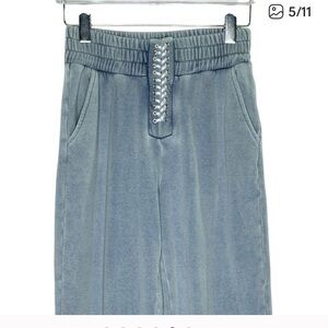 Generation Love BNWT Washed Denim Lace-Up Mickey Sweatpants Super Cute & Stylish